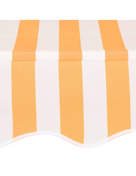 Tenda da Sole Retrattile Manuale 250cm Strisce Arancione Bianco