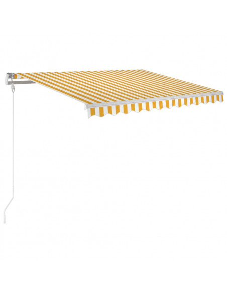 Tenda da Sole Retrattile Automatica 300x250 cm Gialla e Bianca