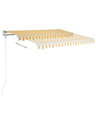 Tenda da Sole Retrattile Automatica 300x250 cm Gialla e Bianca