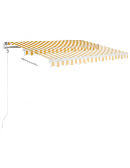 Tenda da Sole Retrattile Automatica 300x250 cm Gialla e Bianca