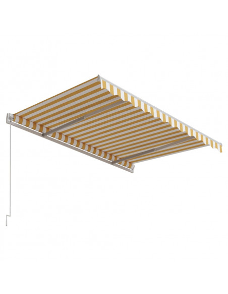 Tenda da Sole Retrattile Automatica 300x250 cm Gialla e Bianca