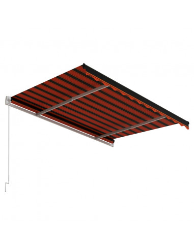 Tenda da Sole Retrattile Automatica 300x250cm Arancione Marrone