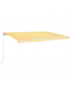 Tenda da Sole Retrattile Manuale 500x300cm Giallo e Bianco