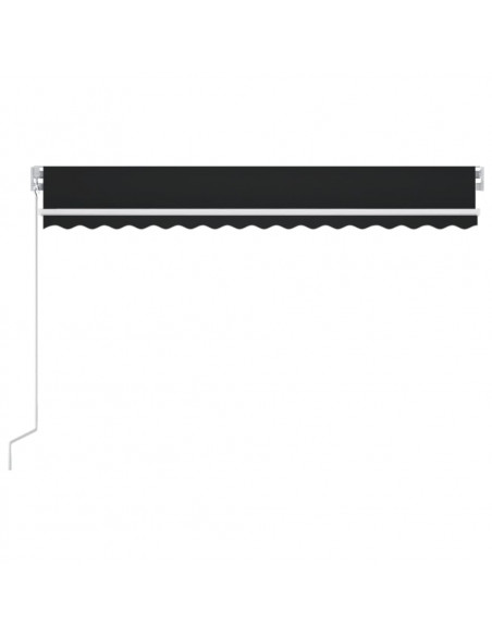 Tenda da Sole Retrattile Manuale con LED 400x350 cm Antracite