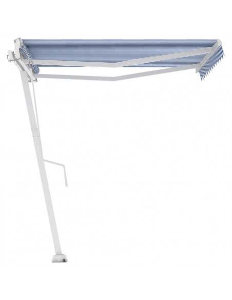 Tenda da Sole Automatica Autoportante 300x250 cm Blu e Bianca