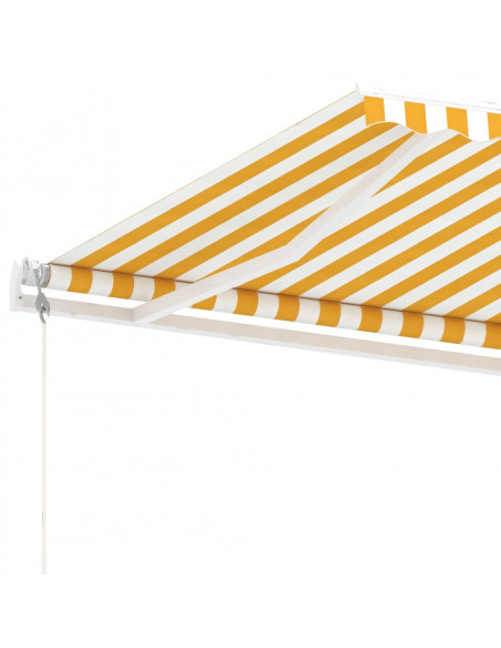 Tenda da Sole Autoportante Automatica 350x250 cm Gialla Bianca
