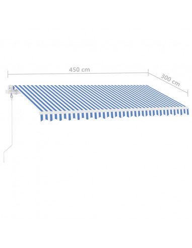 Tenda Retrattile Automatica con Palo 450x300 cm Arancio Marrone