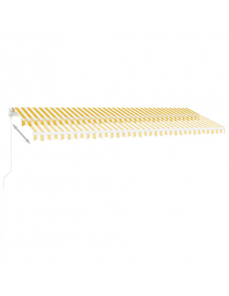 Tenda da Sole Autoportante Manuale 500x300 cm Gialla Bianca