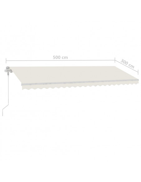 Tenda da Sole Automatica Autoportante 500x300 cm Crema