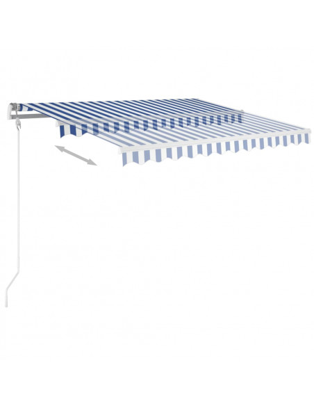Tenda da Sole Retrattile Automatica 300x250 cm Blu e Bianca