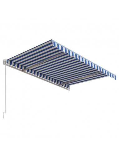 Tenda da Sole Retrattile Automatica 300x250 cm Blu e Bianca