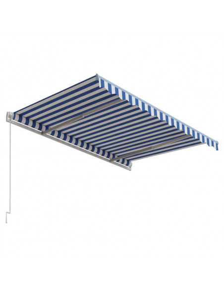Tenda da Sole Retrattile Automatica 300x250 cm Blu e Bianca