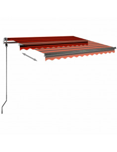 Tenda Sole Manuale Autoportante 300x250 cm Arancione e Marrone 2