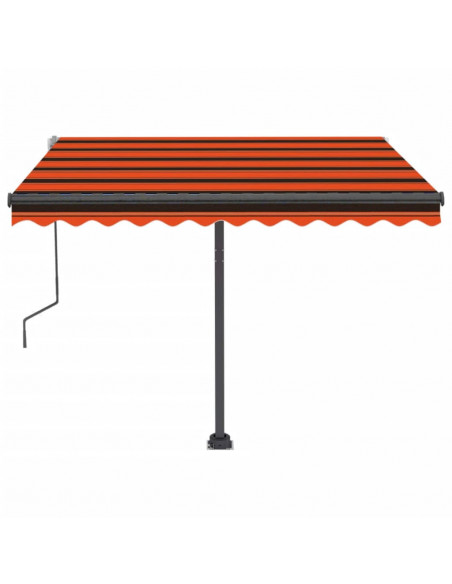 Tenda Sole Manuale Autoportante 300x250 cm Arancione e Marrone