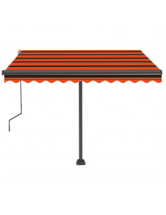 Tenda da Sole Retrattile Manuale 350x250 cm Arancione e Marrone 2