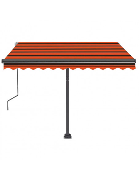 Tenda da Sole Retrattile Manuale 350x250 cm Arancione e Marrone