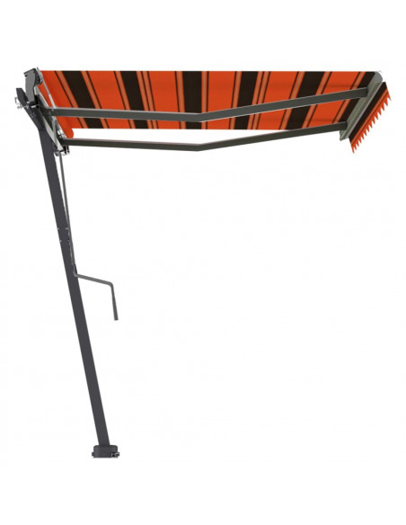 Tenda da Sole Retrattile Manuale 350x250 cm Arancione e Marrone