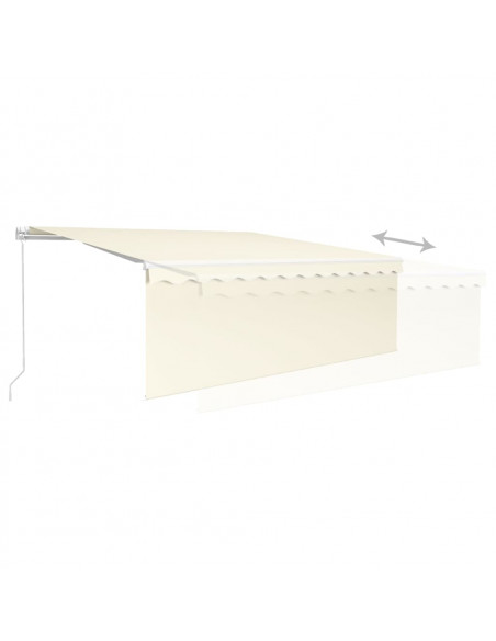 Tenda da Sole Retrattile con Parasole 4,5x3 m Crema