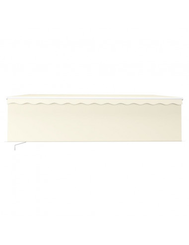 Tenda da Sole Retrattile Manuale con Parasole 5x3 m Crema