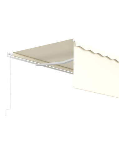 Tenda da Sole Retrattile Manuale con Parasole 5x3 m Crema