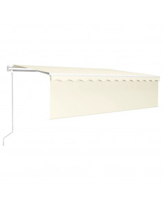 Tenda Retrattile Automatica con Parasole 5x3 m Crema 2