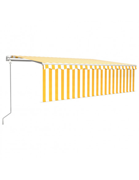 Tenda Retrattile Automatica con Parasole 5x3m Gialla Bianca