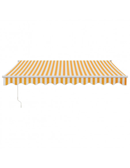 Tenda Retrattile Gialla e Bianca 3x2,5 m in Tessuto e Alluminio