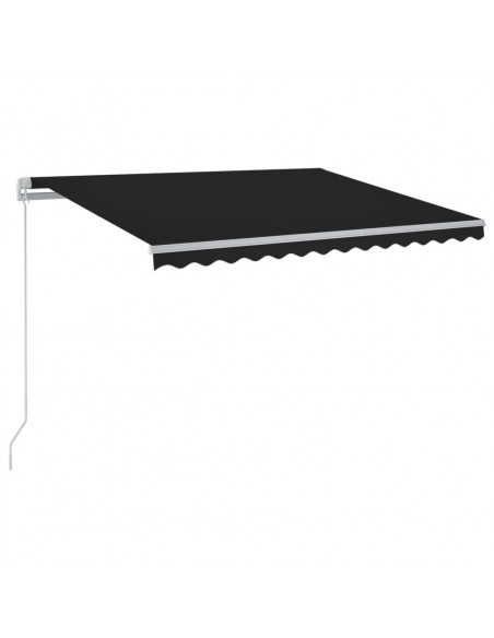 Tenda da Sole Retrattile Manuale con LED 300x250 cm Antracite