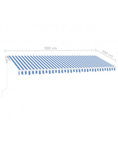 Tenda Retrattile Automatica con Palo 500x350 cm Arancio Marrone