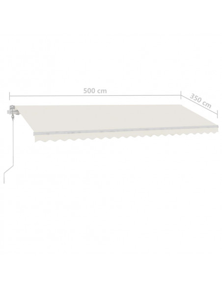 Tenda da Sole Automatica Autoportante 500x350 cm Crema