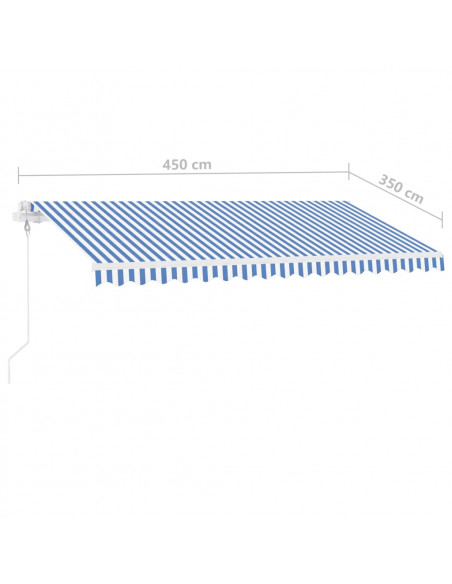 Tenda Retrattile Automatica con Palo 450x350 cm Arancio Marrone
