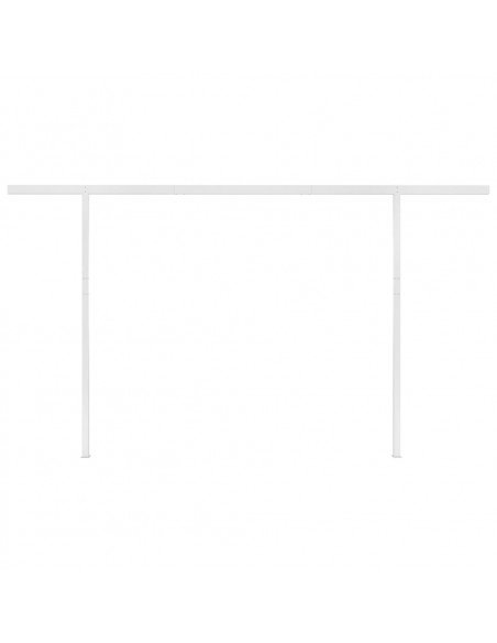 Tenda Retrattile Automatica con Pali 4,5x3,5 m Arancio Marrone