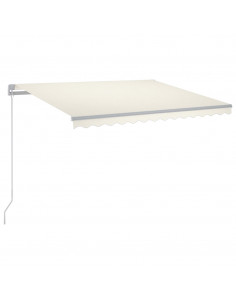 Tenda da Sole Retrattile Manuale con LED 300x250 cm Crema