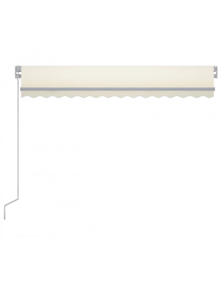 Tenda da Sole Retrattile Manuale con LED 300x250 cm Crema