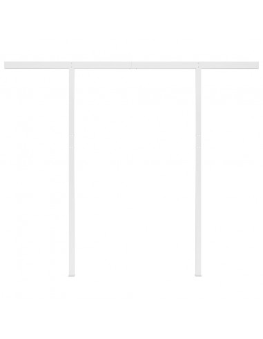 Tenda da Sole Retrattile Manuale con LED 3x2,5 m Crema