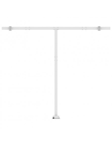 Tenda da Sole Manuale con LED 300x250cm Arancione e Marrone