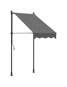 Tenda da Sole Retrattile Antracite 100x150 cm Tessuto e Acciaio
