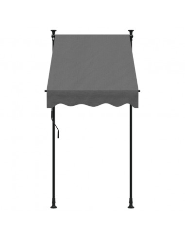 Tenda da Sole Retrattile Antracite 100x150 cm Tessuto e Acciaio