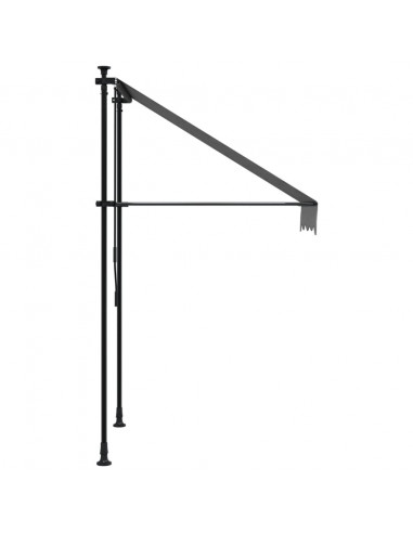 Tenda da Sole Retrattile Antracite 100x150 cm Tessuto e Acciaio