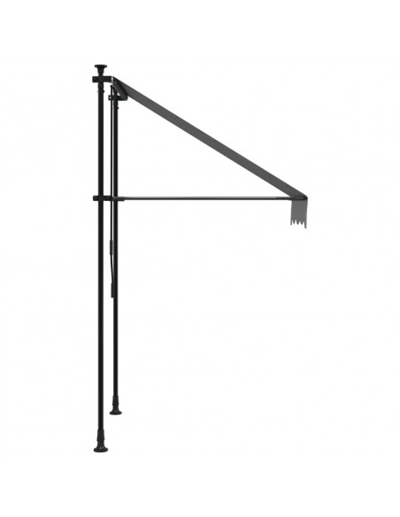 Tenda da Sole Retrattile Antracite 100x150 cm Tessuto e Acciaio