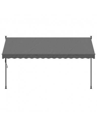 Tenda da Sole Retrattile Antracite 350x150 cm Tessuto e Acciaio