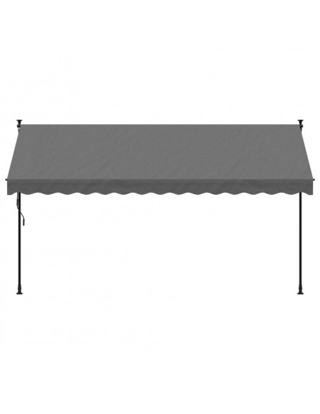Tenda da Sole Retrattile Antracite 350x150 cm Tessuto e Acciaio