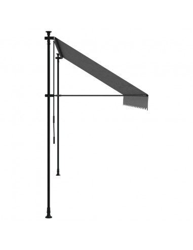 Tenda da Sole Retrattile Antracite 350x150 cm Tessuto e Acciaio