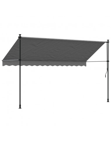 Tenda da Sole Retrattile Antracite 350x150 cm Tessuto e Acciaio