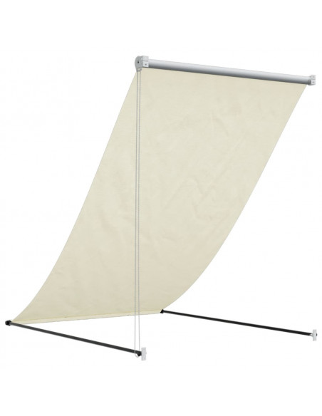 Tenda da Sole Retrattile Crema 100x150 cm in Tessuto e Acciaio