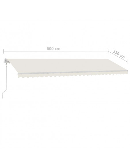 Tenda da Sole Autoportante Manuale 600x350 cm Crema