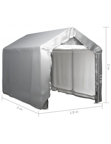Tenda Capannone 180x300 cm in Acciaio Grigio