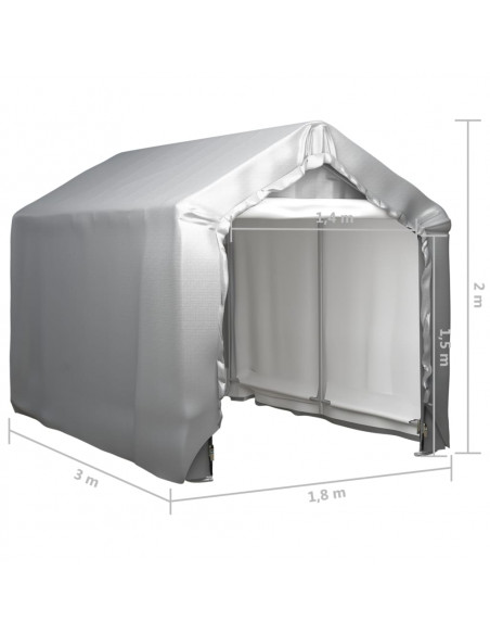Tenda Capannone 180x300 cm in Acciaio Grigio