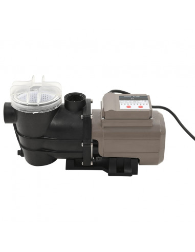 Pompa per Piscina con Timer Nera 0,25 HP 8000 L/h