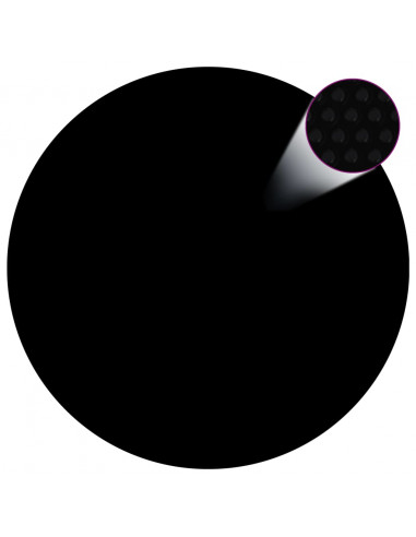 Pellicola Galleggiante Solare PE per Piscina 381 cm Nero e Blu